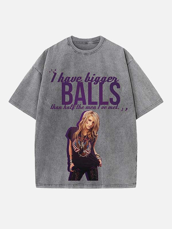 Kesha Print Round Neck T-shirt