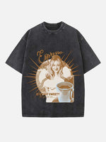 Sabrina Carpenter Print Round Neck T-shirt