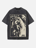 Fleetwood Mac Print Round Neck T-shirt