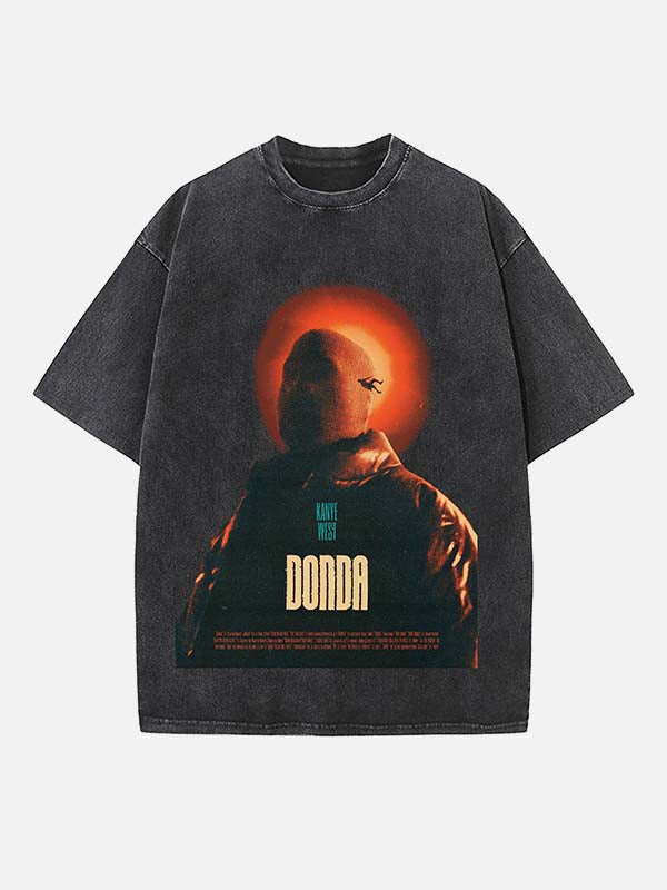 Kanye West Print Round Neck T-shirt