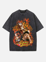 Travis Scott Print Round Neck T-shirt