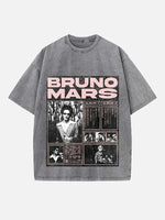 Bruno Mars Print Round Neck T-shirt