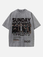 Maroon 5 Print Round Neck T-shirt
