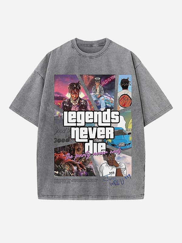 Juice WRLD Print Round Neck T-shirt