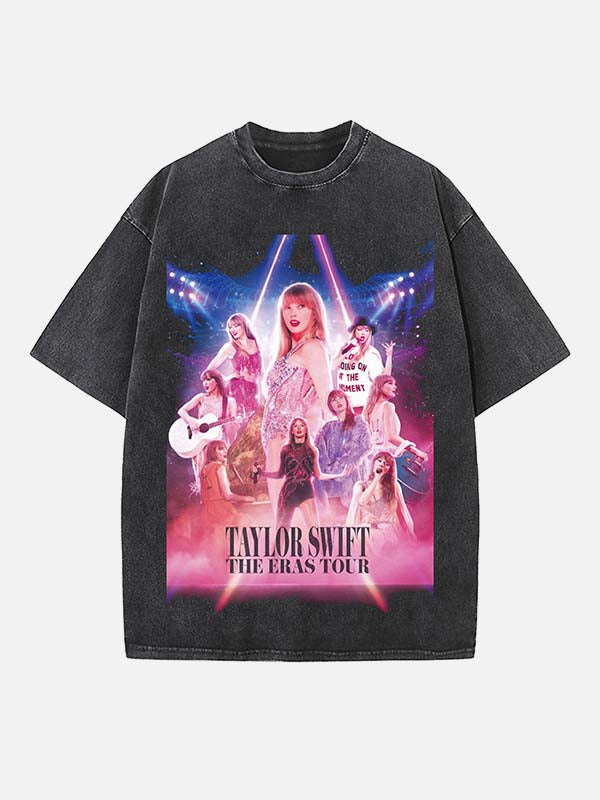 Taylor Swift Print Round Neck T-shirt