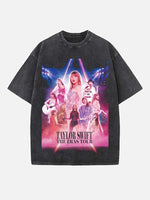 Taylor Swift Print Round Neck T-shirt