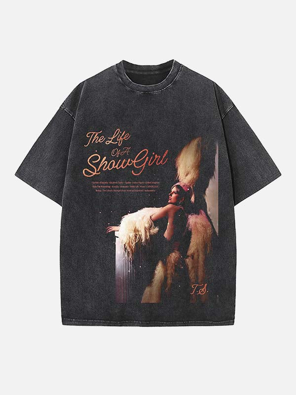 Taylor Swift Print Round Neck T-shirt