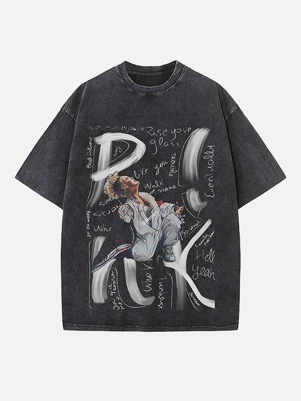 P!nk Print Round Neck T-shirt