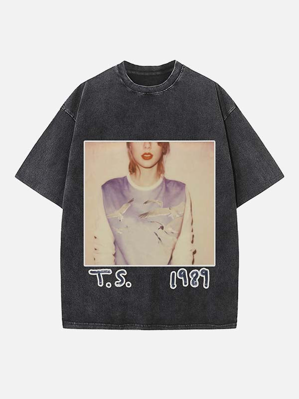 Taylor Swift Print Round Neck T-shirt