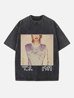 Taylor Swift Print Round Neck T-shirt