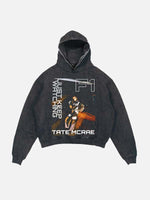 Tate McRae Print Slant Pockets Hoodie