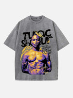 2Pac Print Round Neck T-shirt