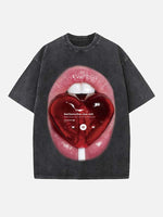 Miley Cyrus Print Round Neck T-shirt