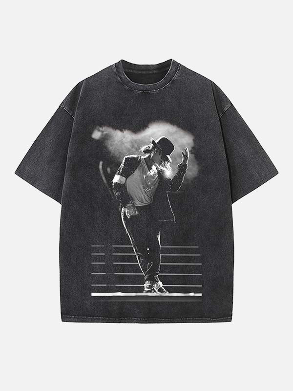 Michael Jackson Print Round Neck T-shirt