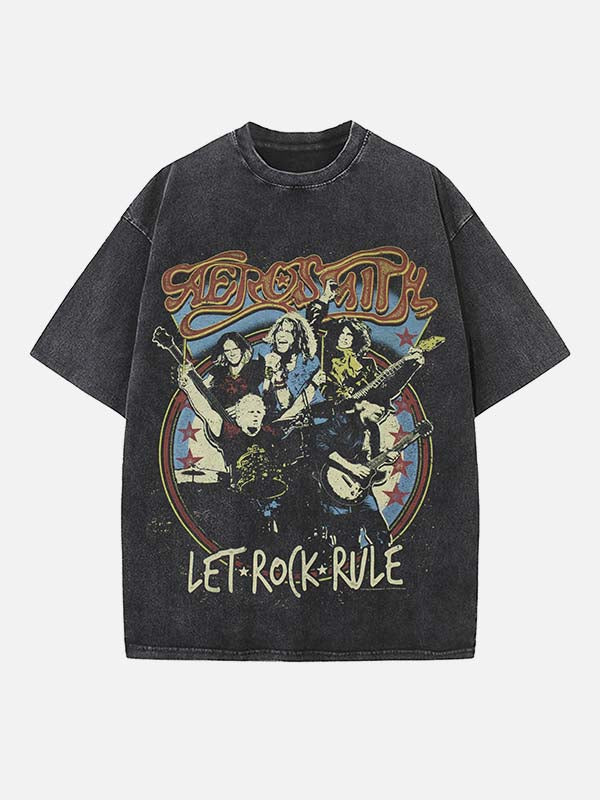 Aerosmith Print Round Neck T-shirt