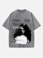 Charli xcx Print Round Neck T-shirt