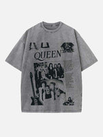 Queen Print Round Neck T-shirt