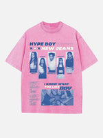 NewJeans Print Round Neck T-shirt