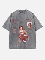 Dua Lipa Print Round Neck T-shirt