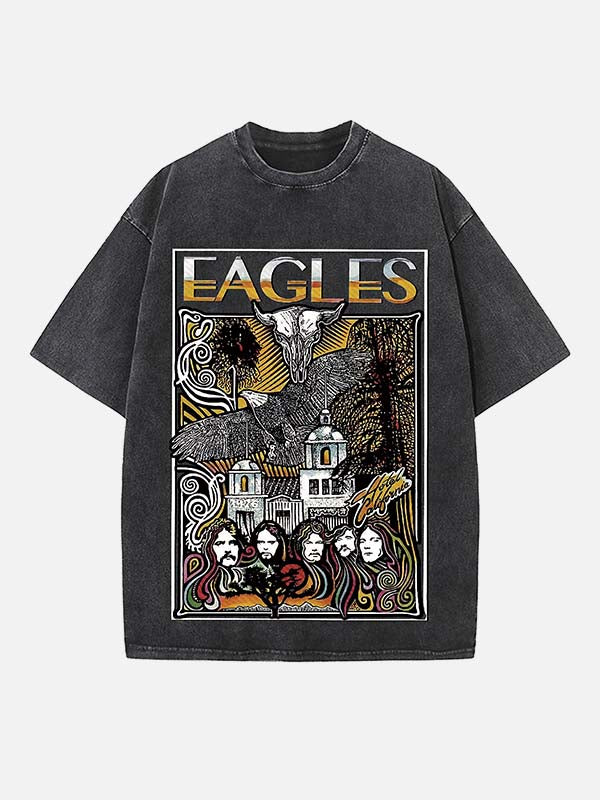 Eagles Print Round Neck T-shirt