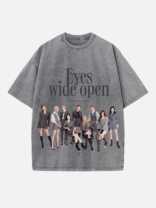 TWICE Print Round Neck T-shirt
