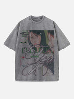 ILLIT Print Round Neck T-shirt