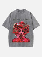 Kali Uchis Print Round Neck T-shirt