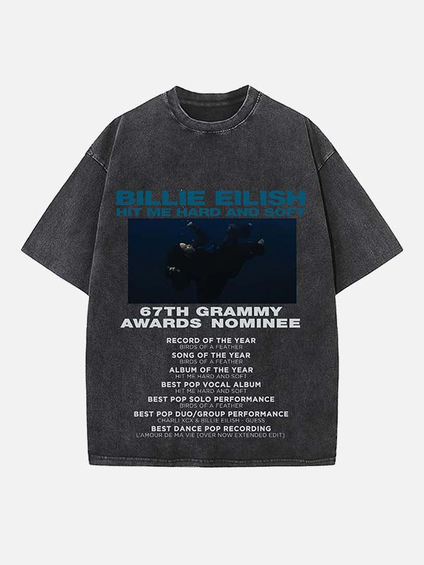Billie Eilish Print Round Neck T-shirt