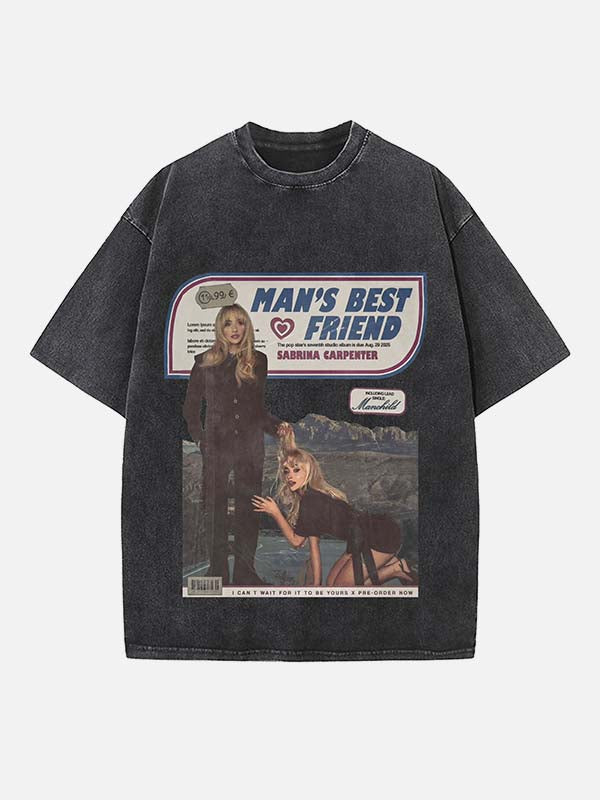 Sabrina Carpenter Print Round Neck T-shirt