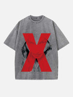 Madonna Print Round Neck T-shirt