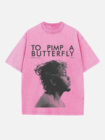 Kendrick Lamar Print Round Neck T-shirt