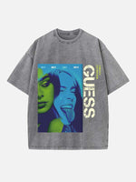 Charli xcx Print Round Neck T-shirt