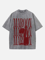 Taylor Swift Print Round Neck T-shirt