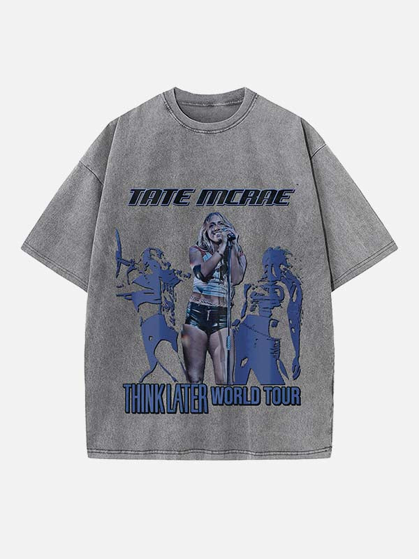 Tate McRae Print Round Neck T-shirt