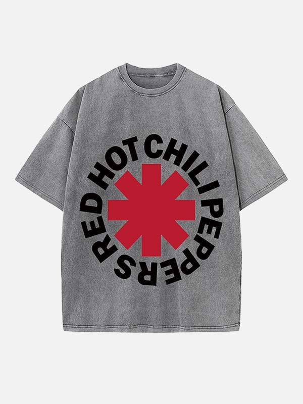 Red Hot Chili Peppers Print Round Neck T-shirt