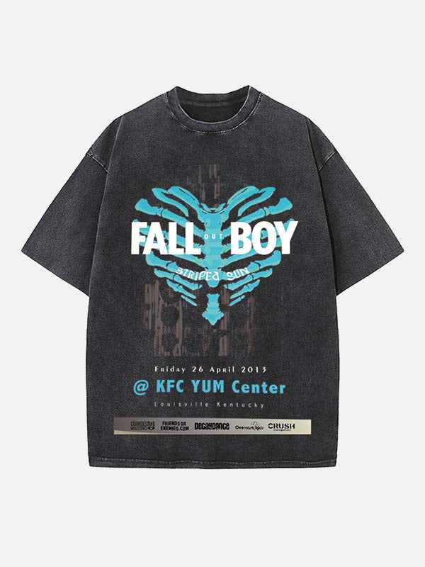 Fall Out Boy Print Round Neck T-shirt