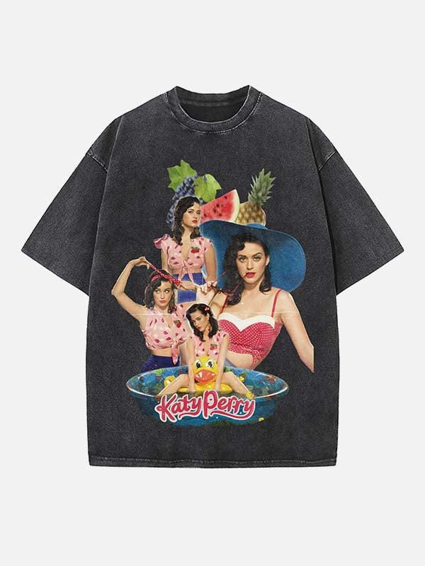 Katy Perry Print Round Neck T-shirt