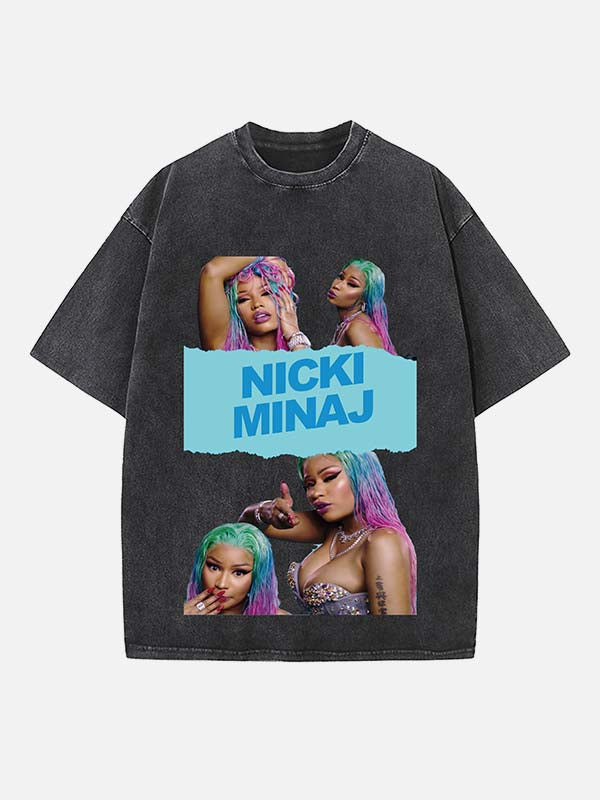 Nicki Minaj Print Round Neck T-shirt