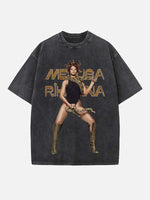 Rihanna Print Round Neck T-shirt