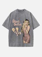 Sabrina Carpenter Print Round Neck T-shirt