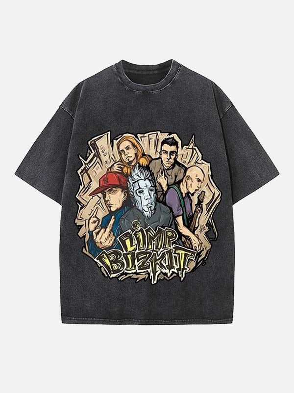 Limp Bizkit Print Round Neck T-shirt