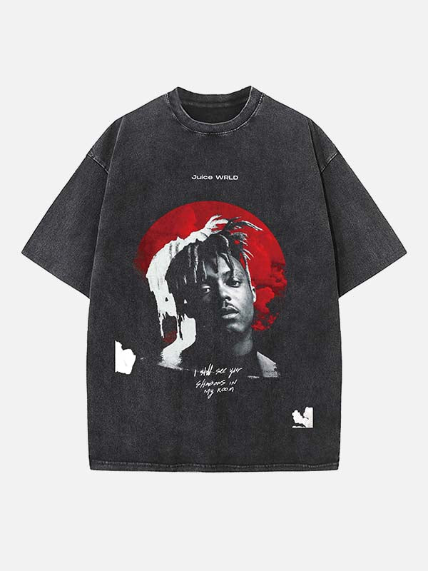 Juice WRLD Print Round Neck T-shirt