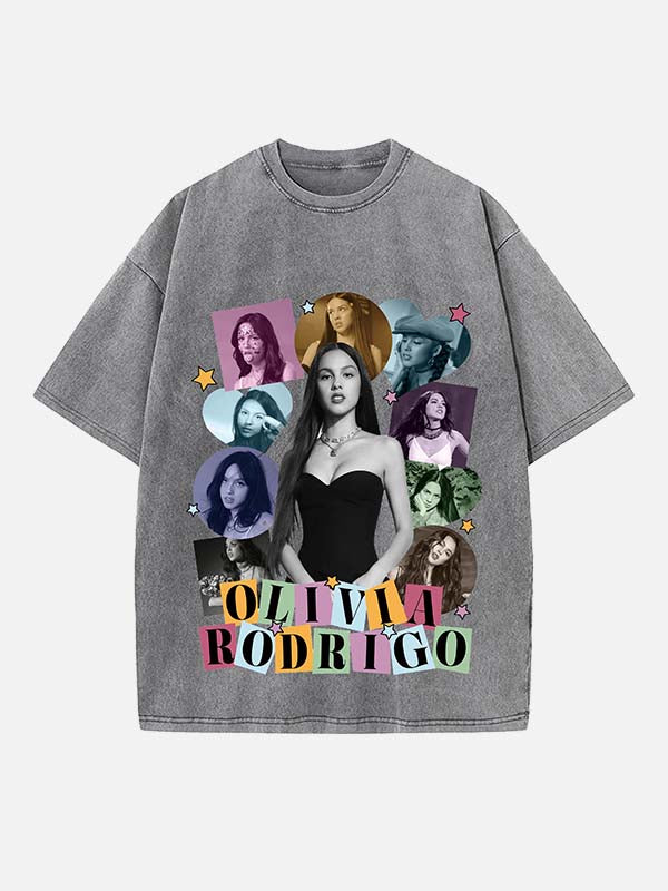 Olivia Rodrigo Print Round Neck T-shirt