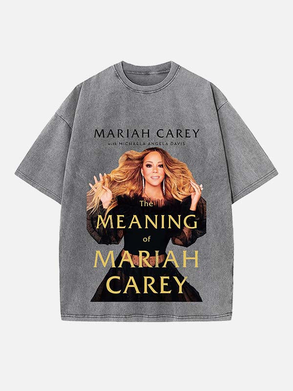 Mariah Carey Print Round Neck T-shirt