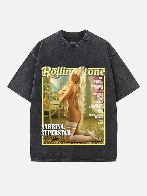 Sabrina Carpenter Print Round Neck T-shirt