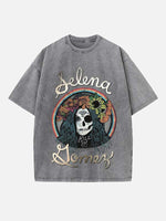 Selena Gomez Print Round Neck T-shirt