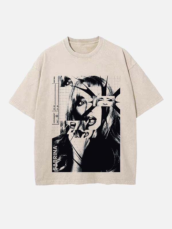 Sabrina Carpenter Print Round Neck T-shirt