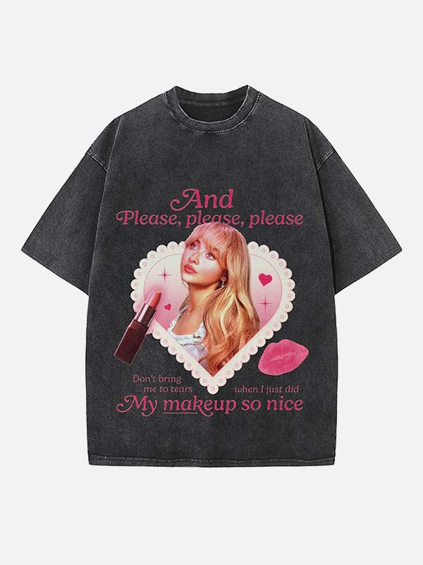 Sabrina Carpenter Print Round Neck T-shirt