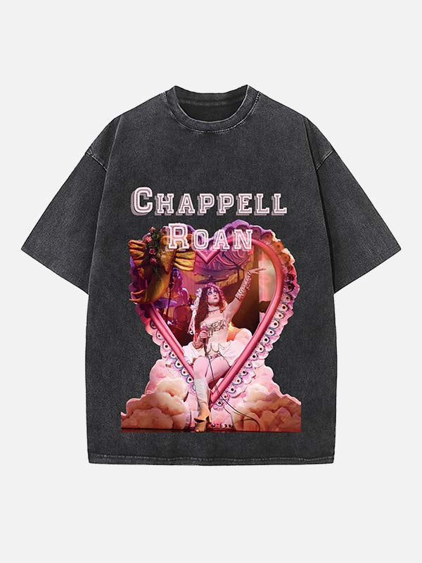 Chappell Roan Print Round Neck T-shirt