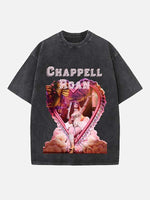 Chappell Roan Print Round Neck T-shirt